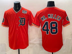 Detroit Tigers #48 Mr. Miller Orange MWATKINS 2026 Alternate USA 250' Patch Vapor Premier Limited Stitched Jersey