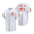 San Francisco Giants #31 LaMonte Wade Jr White MWATKINS City Connect Cool Base Jersey