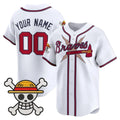 Custom Atlanta Braves x One Piece White MWATKINS Vapor Premier Limited Jersey - Stitched