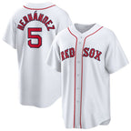 Boston Red Sox #5 Enrique Hernandez White MWATKINS Home Replica Player Jerseys