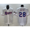 Texas Rangers #28 Jonah Heim White MWATKINS 2023 World Series Champions Cool Base Jersey