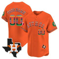 Custom Houston Astros Mexico Texas Patch Vapor Premier Limited Jersey ¨C Orange MWATKINS