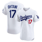 Los Angeles Dodgers #17 Shohei Ohtani White MWATKINS Home Elite Jersey