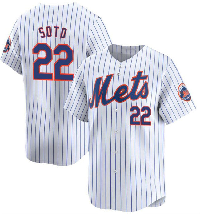 New York Mets #22 Juan Soto White MWATKINS Home Limited Stitched Jersey