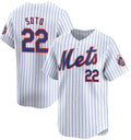 New York Mets #22 Juan Soto White MWATKINS Home Limited Stitched Jersey