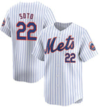 New York Mets #22 Juan Soto White MWATKINS Home Limited Stitched Jersey