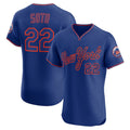 New York Mets #22 Juan Soto Royal MWATKINS Alternate 2 Elite Jersey