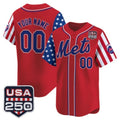 Custom New York Mets America 250 Edition Vapor Premier Limited Red MWATKINS Stitched Jerseys
