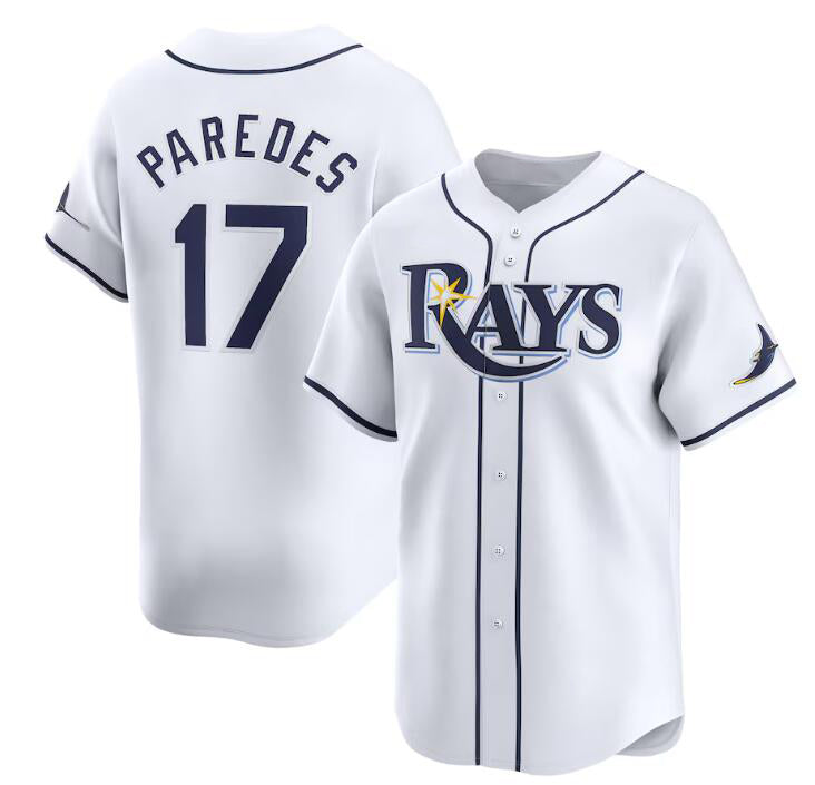 Tampa Bay Rays #17 Isaac Paredes White MWATKINS Home Limited Stitched Jersey