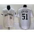 San Francisco Giants #51 Jung Hoo Lee White MWATKINS 'Gothic Fog Edition' Vapor Premier Limited Stitched Jersey