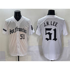 San Francisco Giants #51 Jung Hoo Lee White MWATKINS 'Gothic Fog Edition' Vapor Premier Limited Stitched Jersey