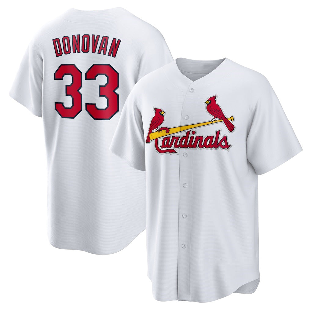 St. Louis Cardinals #33 Brendan Donovan White MWATKINS Home Replica Jersey