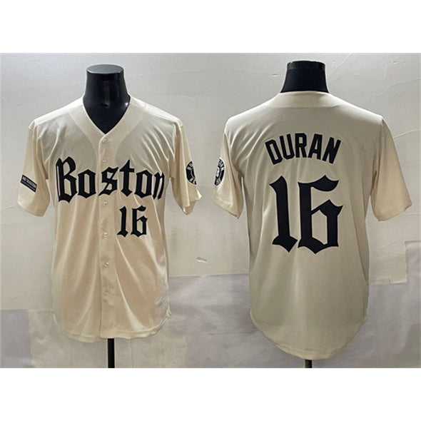 Boston Red Sox #16 Jarren Duran Cream MWATKINS Gothic Vapor Limited Stitched Jersey