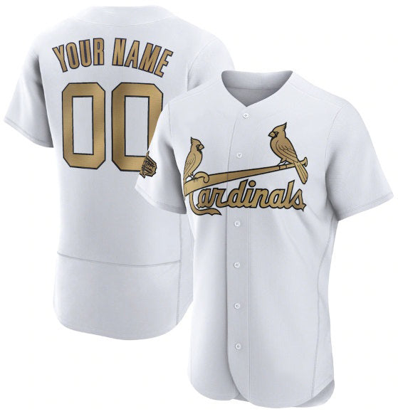 Custom St. Louis Cardinals Active Player White MWATKINS 2022 All-Star Flex Base Stitched Jersey