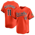 Baltimore Orioles #11 Jordan Westburg Orange MWATKINS 2025 2nd Alternate Limited Cool Base Stitched Jersey