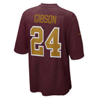 W.Football Team #24 Antonio Gibson Burgundy MWATKINS Alternate Player Game Jersey
