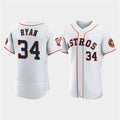 Houston Astros #34 Nolan Ryan White MWATKINS 60th Anniversary Flex Base Stitched Jersey
