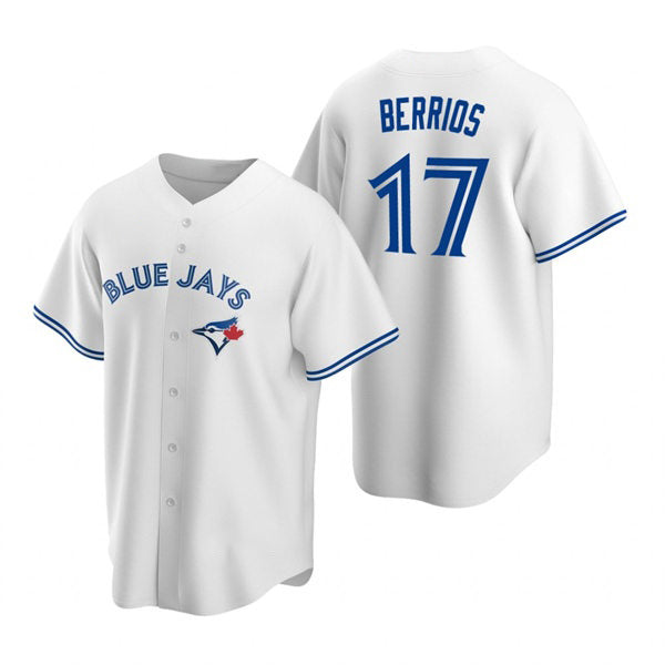 Toronto Blue Jays #17 Jose Berrios White MWATKINS Home Cool Base Jersey
