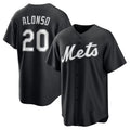 New York Mets #20 Pete Alonso Black MWATKINS Replica Player Jersey