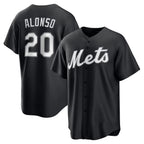 New York Mets #20 Pete Alonso Black MWATKINS Replica Player Jersey
