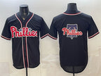 Philadelphia Phillies Team Big Logo 2026 Fashion Replica Black MWATKINS Out Stitched Jersey