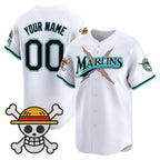 Custom Miami Marlins x One Piece White MWATKINS Vapor Premier Limited Jersey - Stitched