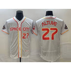 Houston Astros #27 Jose Altuve Number White MWATKINS 2023 City Connect Flex Base Stitched Jersey 2