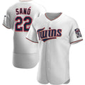 Minnesota Twins #22 Miguel Sano White MWATKINS Home Authentic Player Jersey