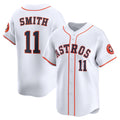 Houston Astros #11 Cam Smith White MWATKINS Home Limited Player Jersey