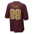 W.Football Team #99 Chase Young Burgundy MWATKINS Alternate Game Jersey