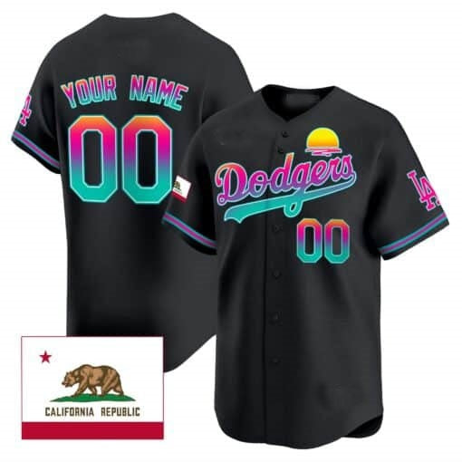Custom Los Angeles Dodgers 2024 Los Angeles City Style Vapor Premier Limited Jersey ¨C Black MWATKINS