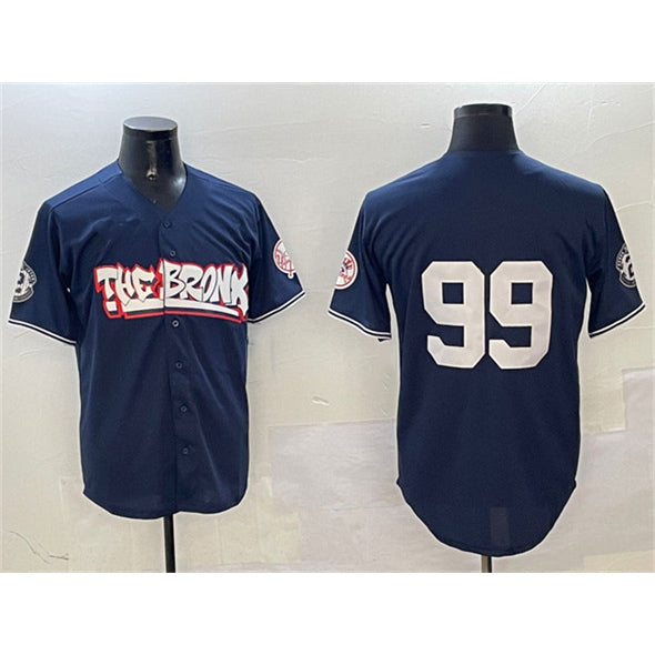 New York Yankees #99 Aaron Judge Navy MWATKINS Bronx Graffiti Vapor Limited Stitched Jersey