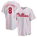 Philadelphia Phillies #8 Nick Castellanos White MWATKINS Replica Player Jersey