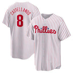 Philadelphia Phillies #8 Nick Castellanos White MWATKINS Replica Player Jersey