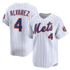 New York Mets #4 Francisco Alvarez White MWATKINS Home Limited Player Jersey