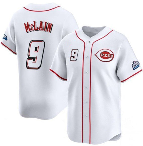 Cincinnati Reds #9 Matt McLain White MWATKINS 2025 Speedway Classic Home Limited Stitched Jersey