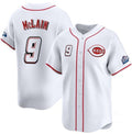 Cincinnati Reds #9 Matt McLain White MWATKINS 2025 Speedway Classic Home Limited Stitched Jersey