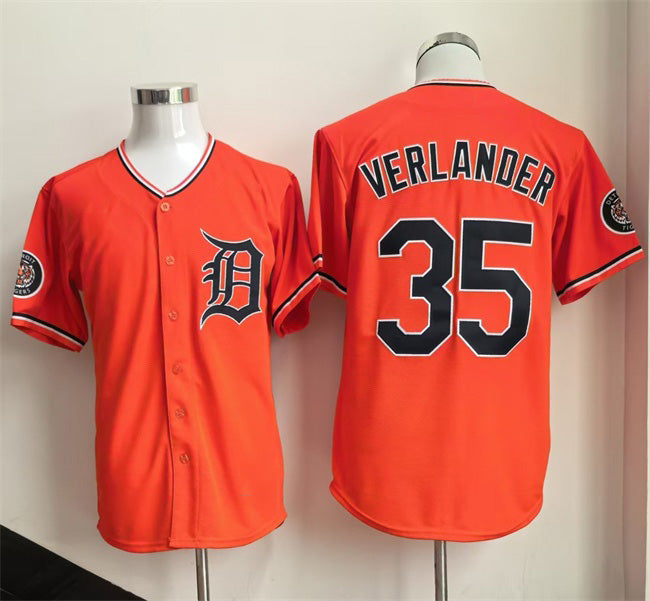 Detroit Tigers #35 Justin Verlander Orange MWATKINS 2026 Cool Base Stitched Jersey 2