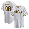 San Diego Padres #98 Randy Vasquez White MWATKINS Home Replica Jersey