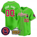 Custom Atlanta Braves Atliens Vapor Premier Limited Jersey ¨CGreen MWATKINS