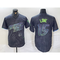 Tampa Bay Rays #15 Josh Lowe Number Charcoal MWATKINS 2024 City Connect Limited Stitched Jersey 2