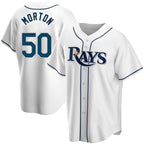 Tampa Bay Rays Replica #50 Charlie Morton White MWATKINS Home Jersey