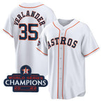 Houston Astros #35 Justin Verlander White MWATKINS 2022 World Series Champions Home Stitched Jersey