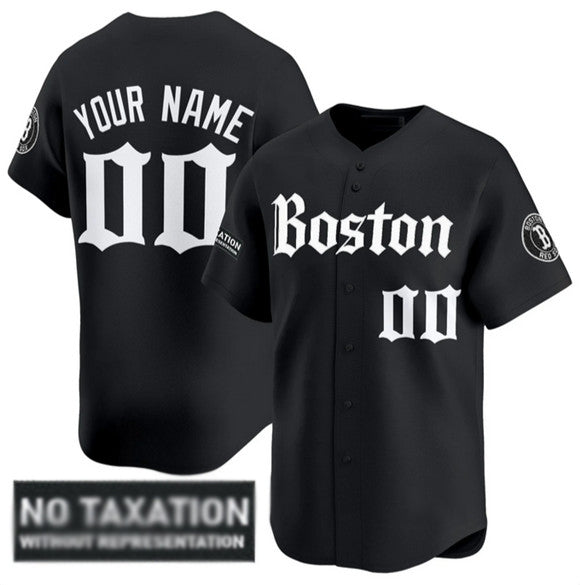 Custom Boston Red Sox ACTIVE PLAYER Black MWATKINS 'Retro Newspaper Edition' Vapor Premier Limited Stitched Jersey