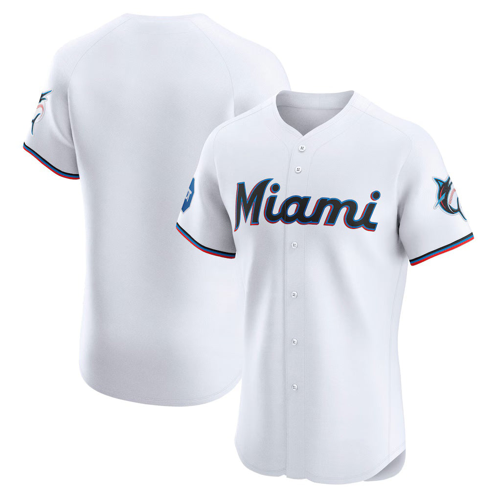 Miami Marlins White MWATKINS Home Elite Jersey
