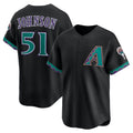 Arizona Diamondbacks #51 Randy Johnson Black MWATKINS Throwback Cooperstown Collection Limited Jersey