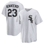Chicago White Sox #23 Andrew Benintendi White-Black MWATKINS Home Official Player Jersey