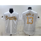 Atlanta Braves #13 MWATKINSld Acuna Jr White MWATKINS 2022 All Star Stitched Flex Base Jersey