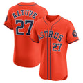Houston Astros #27 Jose Altuve Orange MWATKINS Alternate Elite Player Jersey
