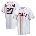Houston Astros #27 Jose Altuve White MWATKINS Home Replica Player Name Jersey